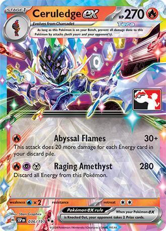 Surging Sparks Ceruledge Ex [Prize-Pack] Pokémon card